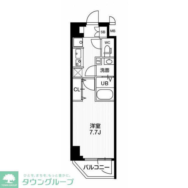 N-STAGE亀戸II(1K/6階)の間取り写真