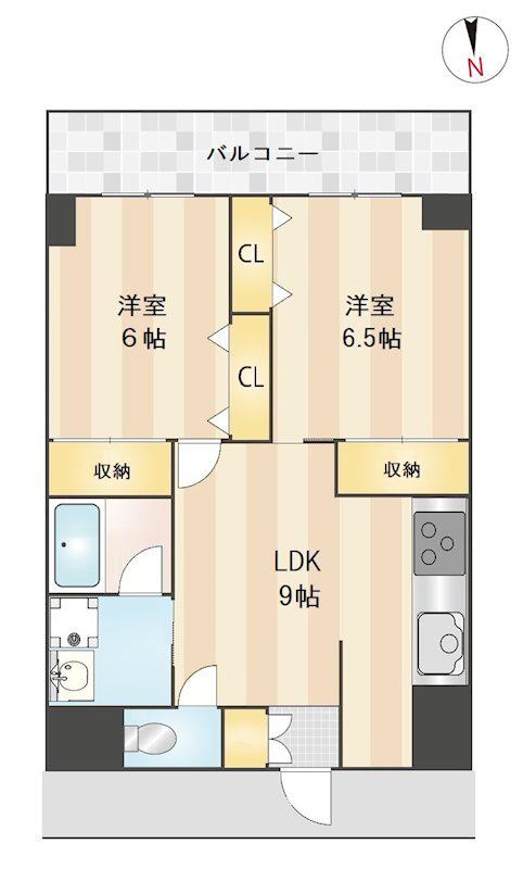 ニューガイアリルーム南葛西 NO.65(2LDK/3階)の間取り写真