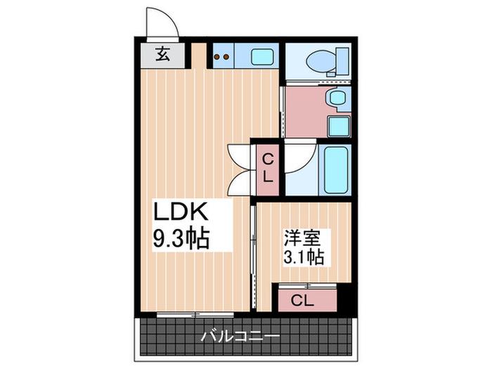 第三屋敷ビル(1LDK/4階)の間取り写真