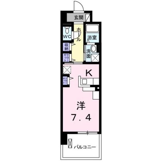 メルヴェーユ(1K/2階)の間取り写真