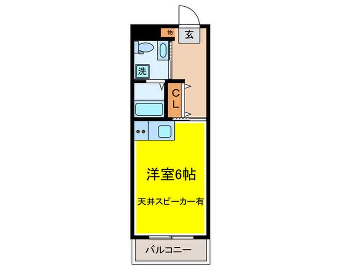 JLBグランエクリュ武蔵小杉(ワンルーム/3階)の間取り写真