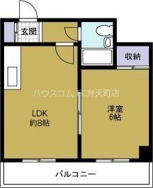 ラパンジール朝潮橋(1LDK/6階)の間取り写真