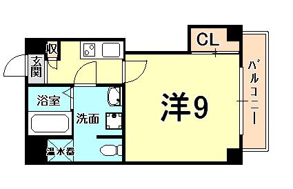 フォーラム西宮平松町(1K/5階)の間取り写真