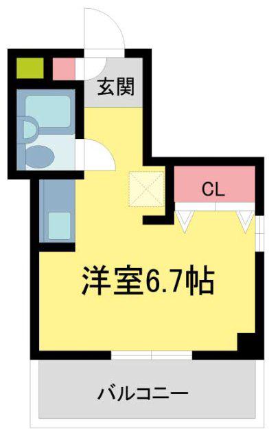 菊池ビル(1K/3階)の間取り写真