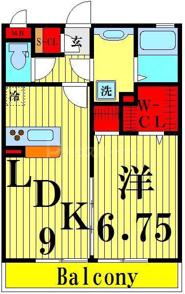 サンフレールA(1LDK/3階)の間取り写真