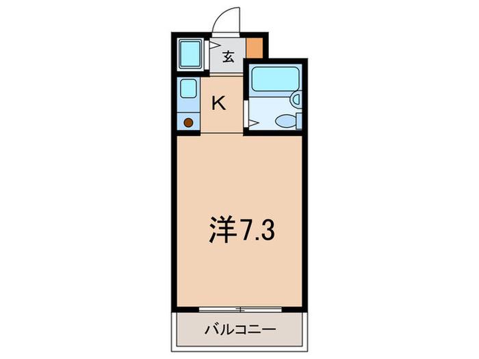 ジョイフル東灘V(1K/2階)の間取り写真