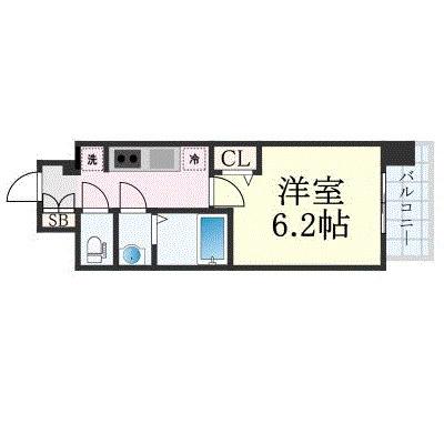 プレサンス難波デヴァンテ(1K/5階)の間取り写真