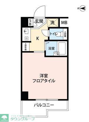 スカイコート文京小石川(ワンルーム/7階)の間取り写真
