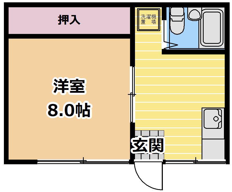 リベルテ本泉A(1DK/1階)の間取り写真