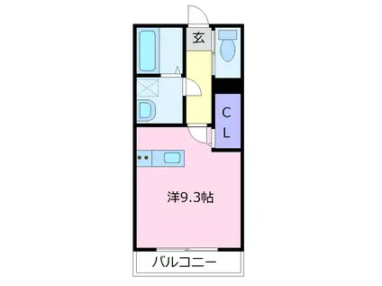 R-SIDE PALACE北野田(ワンルーム/1階)の間取り写真