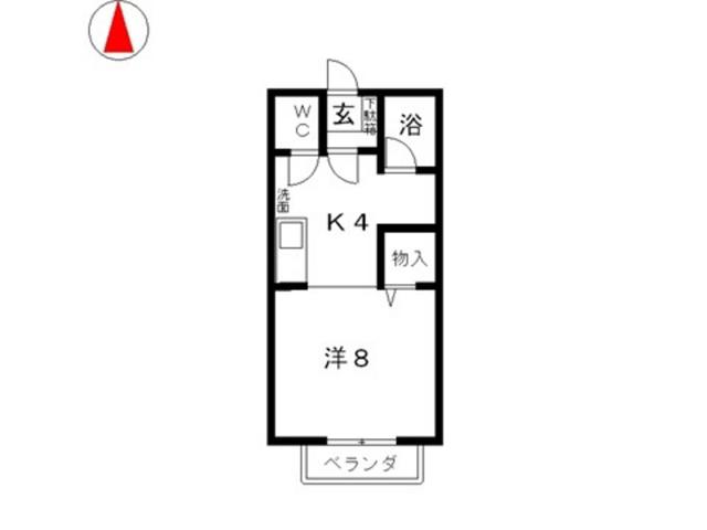 グローバルITSUWA(1K/1階)の間取り写真