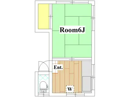 小林アパート(1K/2階)の間取り写真