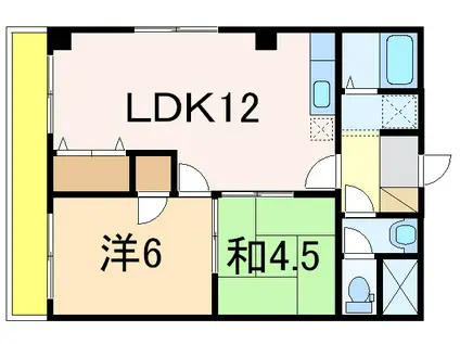千歳パークマンション(2LDK/4階)の間取り写真