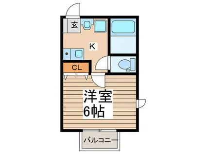 CASA YOTUBA(1K/2階)の間取り写真