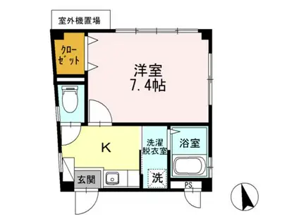 住営社駅東マンション(1K/4階)の間取り写真