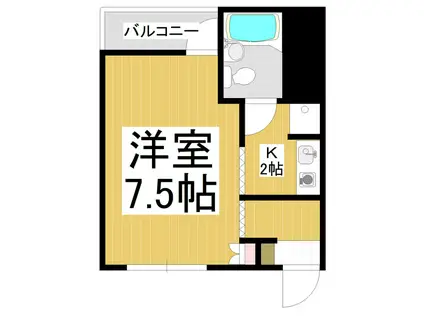 メゾン西鶴賀(1K/1階)の間取り写真
