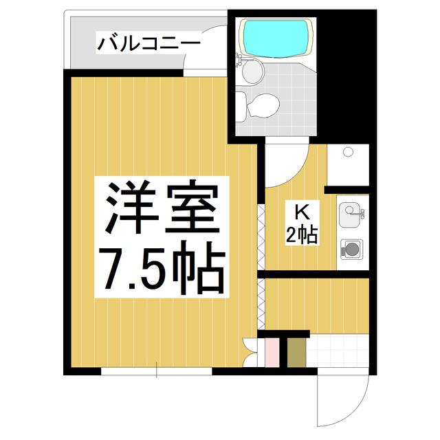 メゾン西鶴賀(1K/1階)の間取り写真