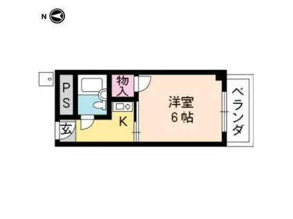 カサビエハ(1K/3階)の間取り写真