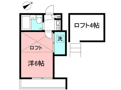 RICHISSE羽沢横浜国大(1K/1階)の間取り写真