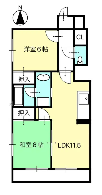 パークサイド茅山 4階階 間取り