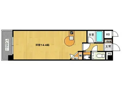 朝日プラザ小倉足立(ワンルーム/3階)の間取り写真