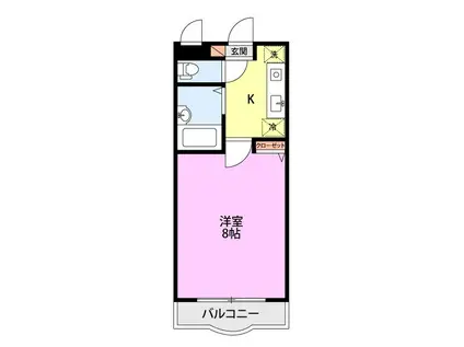 LILY-BE関屋恵町(1K/3階)の間取り写真