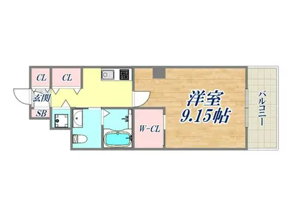 ULYSSES芦屋(1K/2階)の間取り写真