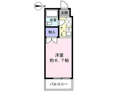 片山グリーンハイツ(1K/3階)の間取り写真