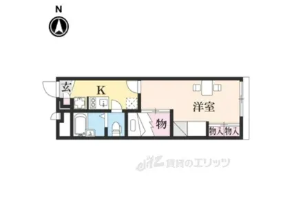 レオパレスAQUA BLUE(1K/2階)の間取り写真