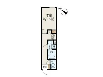 モンソレイユ方南町(1K/3階)の間取り写真