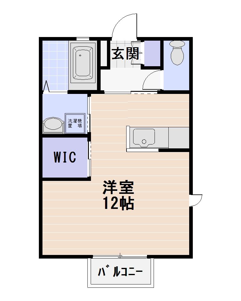 湘南APT121(ワンルーム/1階)の間取り写真