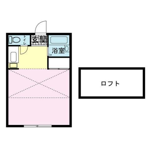 ハウス柏木(ワンルーム/2階)の間取り写真