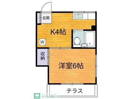 サクラビア関(1K/1階)の間取り写真