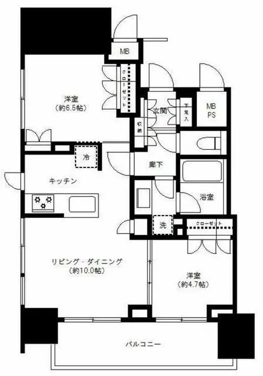 クラッシィスイート・ジオ東麻布 13階階 間取り