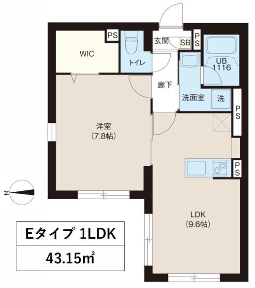 レピュア大山レジデンスII(1LDK/4階)の間取り写真