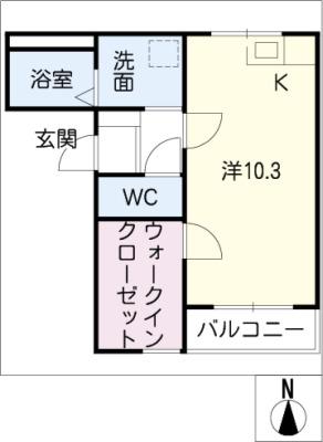 ＪＲ東海道本線 岐阜駅 バス乗車時間：40分 最寄りバス停で下車 徒歩10分 2階建 築20年(ワンルーム/1階)の間取り写真
