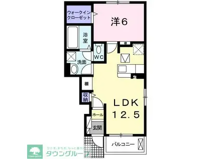 サンライズMII(1LDK/1階)の間取り写真