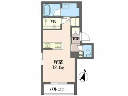 メゾンド 光町(ワンルーム/1階)の間取り写真