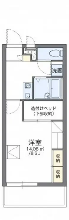 レオパレス麦の穂 1階階 間取り