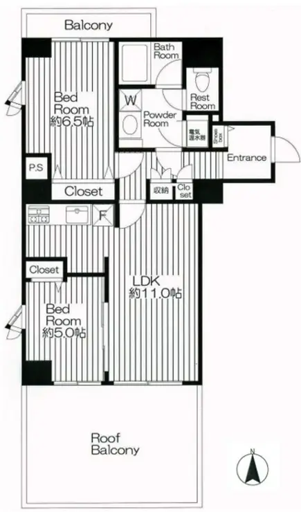 プラザ麻布 5階階 間取り