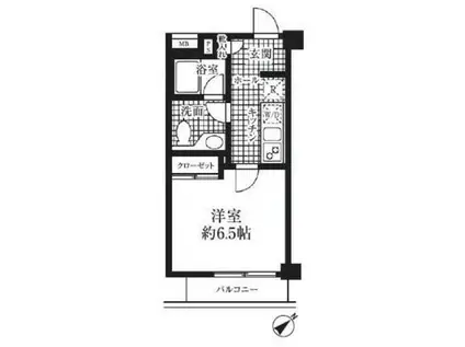 HF銀座レジデンス(1LDK/12階)の間取り写真