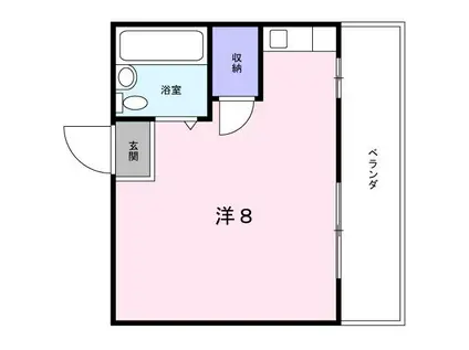 コート紙町III(ワンルーム/4階)の間取り写真