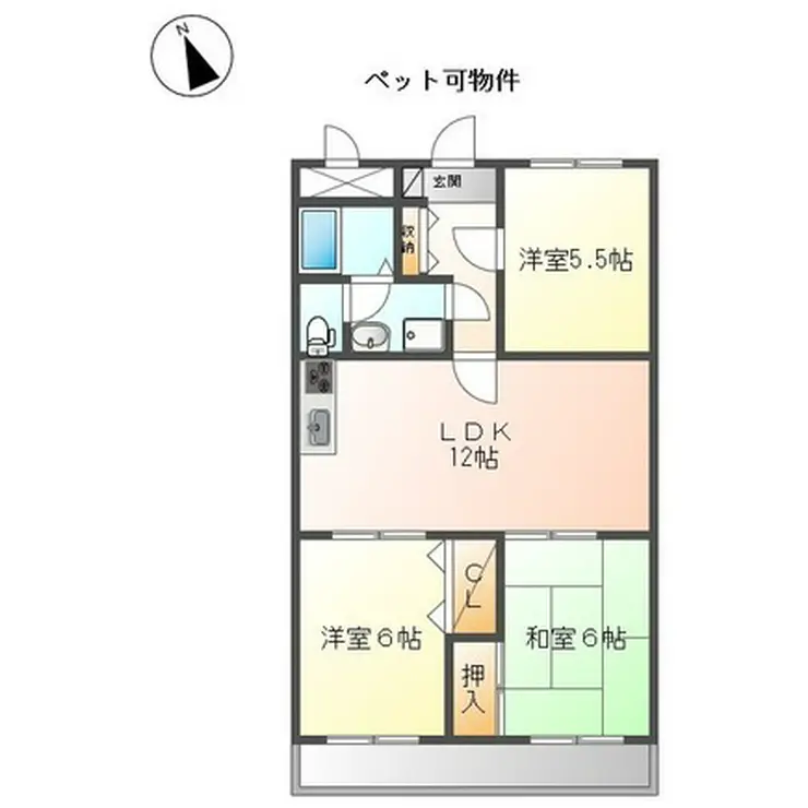 リバーサイドソシア 2階階 間取り