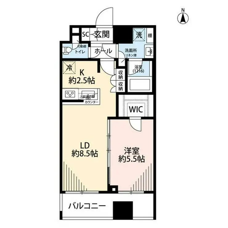 プレール・ドゥーク蔵前 7階階 間取り