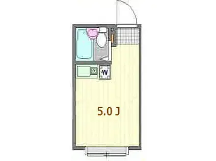 アーバンプレイス和泉A棟(ワンルーム/1階)の間取り写真