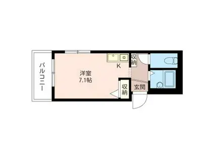 マーベラスA(ワンルーム/3階)の間取り写真