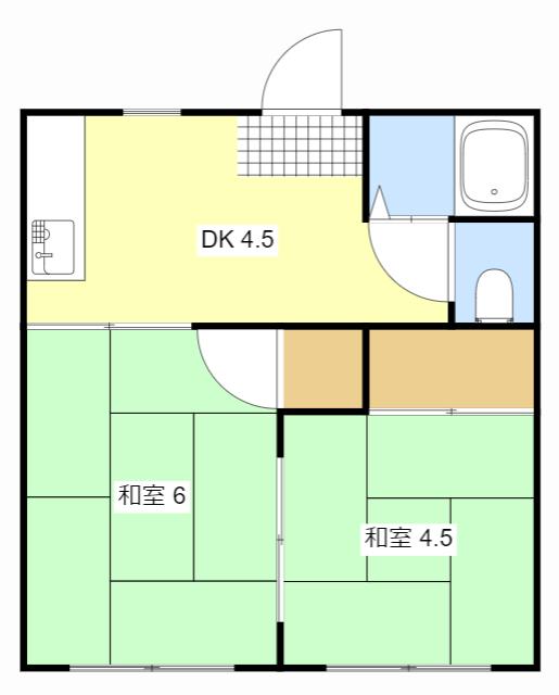 フォーブル33(2DK/1階)の間取り写真