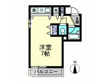 フォレストコート藤塚(ワンルーム/5階)の間取り写真