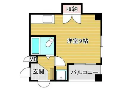 αII大久保(ワンルーム/4階)の間取り写真