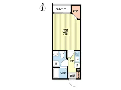 WAZAC(1K/2階)の間取り写真
